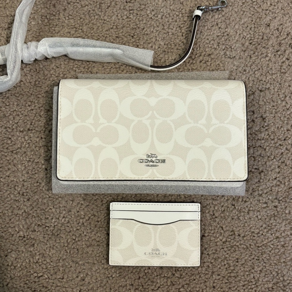 Coach Foldover Crossbody Card Case Set
